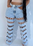 Bossed Up Caged Denim
