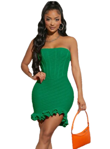 Brunch Baddie Mini Dress (Green)