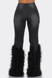 Frosted Luxe Pearl Jeans (Black)