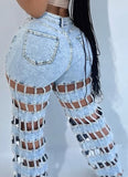 Bossed Up Caged Denim