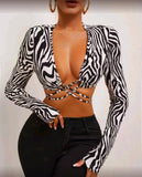 Zebra Crop Top