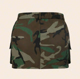 Camo Cargo Skirt (Plus Size)