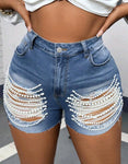 High Fashion Pearly Shorts (Plus Size)