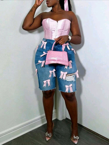 Pretty & Paid Denim Shorts