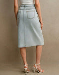 Lady Of Pearls Denim Skirt