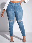 Pearls For The Girls Jeans (Plus Size)