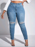 Pearls For The Girls Jeans (Plus Size)