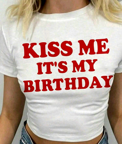 Kiss Me Birthday Tee (Plus Size)