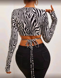 Zebra Crop Top