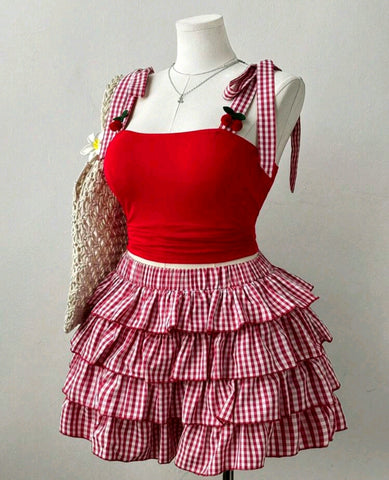 Cherry Pop 2 Piece Set (Plus Size)